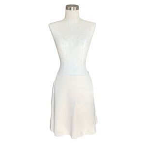 Thomo City Beige Flared Mini Skirt